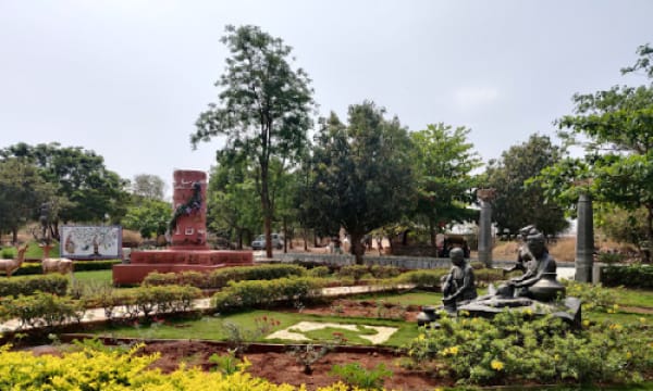 A beautiful monument and sculpture on the lawn